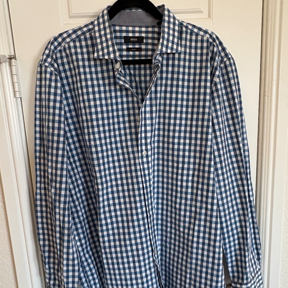 Hugo Boss Slim Fit Check Shirt - XXL (Fits more like a L/XL
